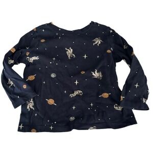 Old Navy Astronaut Stem Space Long Sleeve Unisex Top Size 18-24 Months Navy